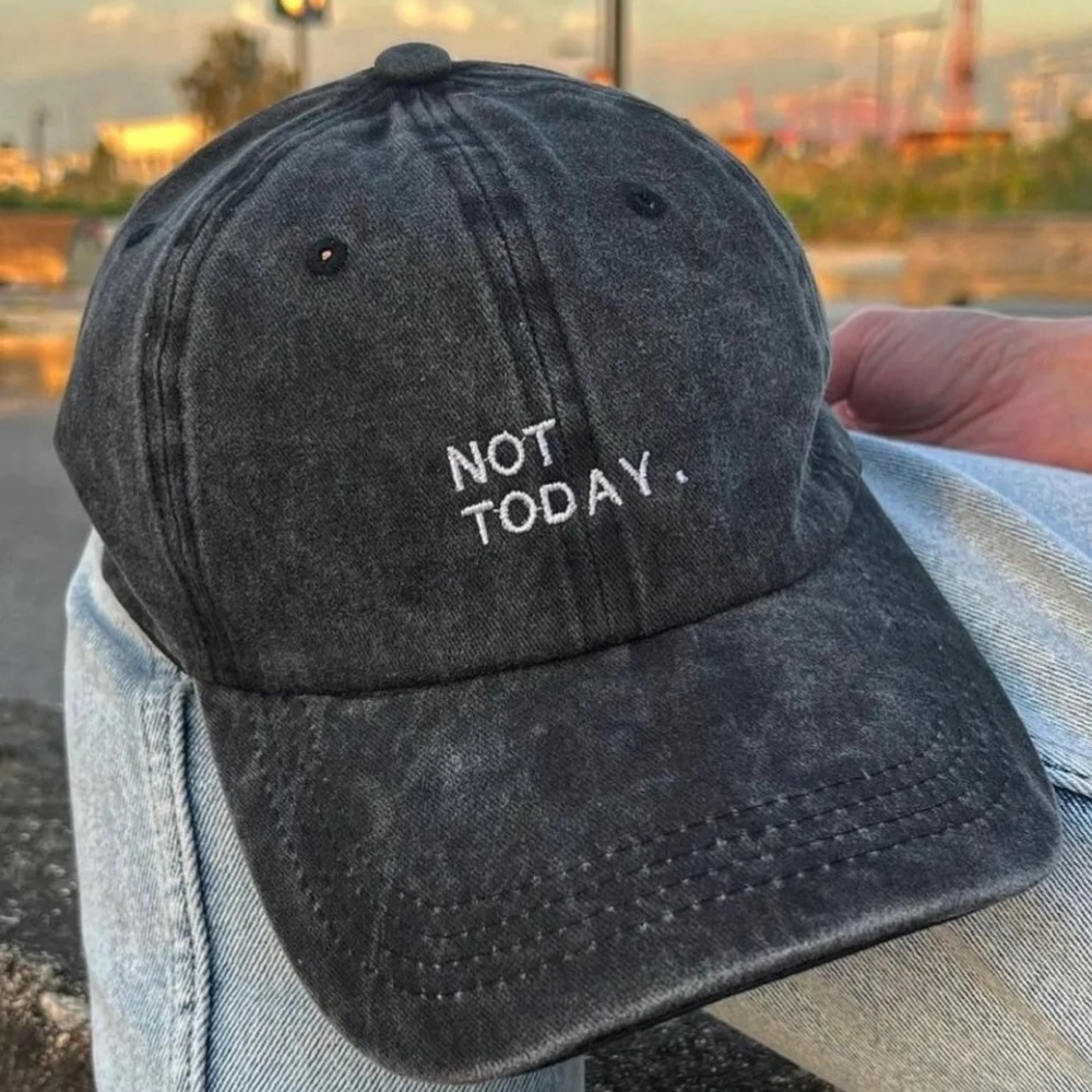 Black 'Not Today' Women's Cap